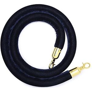 Fluwelen barrièretouw, touw wachtrij barrièreriem, Fluweel touw rood zwart geel groen zilver blauw, dik 3,8 cm menigtecontrole touw/staandertouw met gouden haken, wachtrijbarrièrekoord for buitenevene