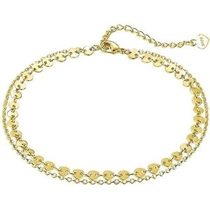 Enkelbandjes Enkelbandje 925 Zilver Eenvoudige Essential Link Enkelbandjes Gelaagde 4mm Zilveren Enkelbandje Vrouwen Vakantie Sieraden voor dagelijks gebruik Vrouwen enkelbanden (Kleur: Goudkleur)