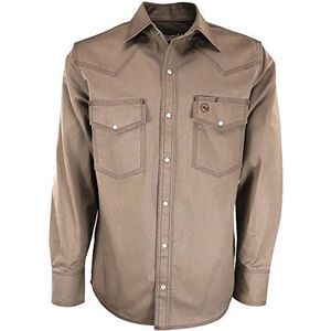 Western Welder Outfitting - Lasshirt Westerse stijl | Lichtgewicht drievoudig gestikte lasshirts, Relaxed Fit, Non FR, Kaki, M