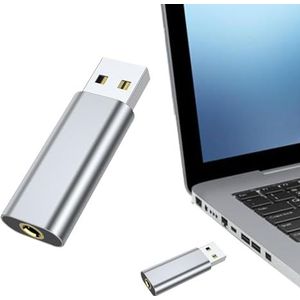 tongfeng USB-geluidsadapter - 3,5 mm geluidskaart voor pc Plug and | Universele USB-headsetadapter, drivervrije USB-audio voor game, League of Legend, headset