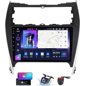 Android 13 Autoradio 10 Duim Touch Display Voor Toyota Camry 7 XV 2012-2014 Met Draadloze Carplay Android Auto/4G WiFi/FM RDS DAB+/Buletooth 5.0/Bediening op het stuur + Camera DVR(NF-3)