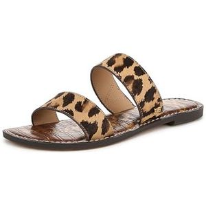 Sam Edelman Flat Slide Sandaal voor Dames - Gala, Cyprus Tan Multi Leer, 38 EU