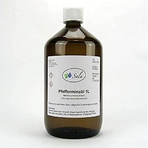 Sala Pepermuntolie mentha arvensis etherische olie natuurlijke zuiver 1 l 1000 ml glazen fles