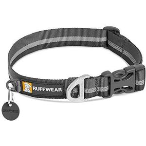 RUFFWEAR Crag hondenhalsband, reflecterende en comfortabele halsband voor dagelijks gebruik, granietgrijs, 11""-14