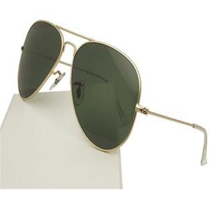 Dames zonnebril dames groene bril lensstralen zonnebril for heren Uv400 Occhiali Da Sole 58mm (Kleur : Pilot glasses green)
