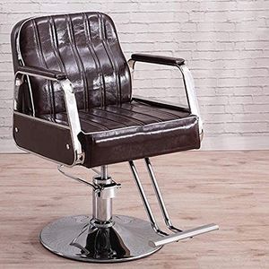 UGD8TQR Renovatiehuis kappersstoelen voor haarstylist klassieke hydraulische kappersstoel salon spa scheren styling kappers tattoo stoel shampoo schoonheidssalon apparatuur (kleur: zwart)