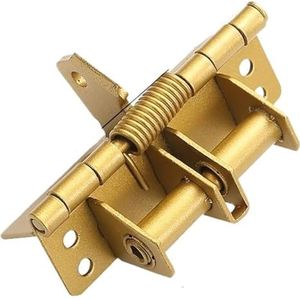 Deurveerscharnier, Veer zelfuitlijnend scharnier 4 inch veelkleurige 90 graden positionering automatisch sluitend(Gold)