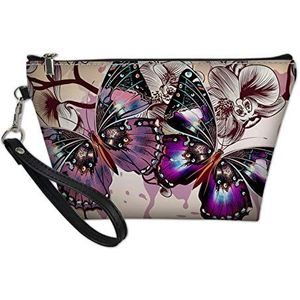 SEANATIVE Bloem Vlinder Vrouwen Meisje Reizen Draagbare Kosmetische Zakken Outerdoor Reizen Make-up Zak