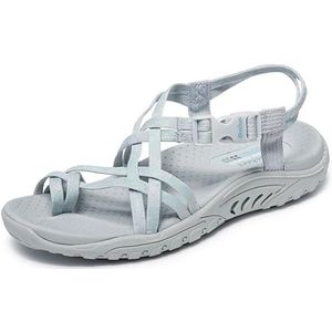 Skechers Reggae-Positive Space sportsandalen voor dames, grijs, 35 EU