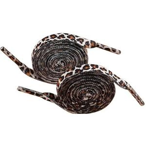 umsl 2 paar Klassieke Luipaard Patten Print Schoenveter Creatieve Unisex Sneakers Canvas Schoen Kant Platte Schoenveters Schoenen String