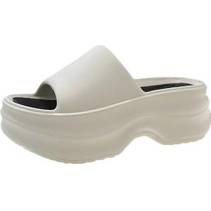Non-slip Bathroom Slippers,Soft Slippers,Indoor And Outdoor Platform Pool Slippers Shower Slippers (Color : White Pink, Size : 36 37)