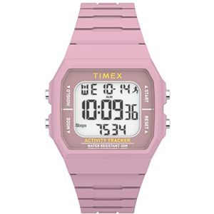 Timex Unisex Ironman Classic 40mm Watch - Pink Strap Digital Dial Pink Case