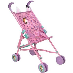 Gabby's poppenhuis kinderwagen | speelgoedpoppen buggy | baby pop kinderwagen | kinderbaby pop kinderwagen speelgoed paraplu vouwen kinderwagen | rollenspel speelgoed poppen buggy kinderwagen