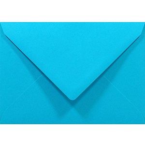 Netuno 100 stuks blauwe C6 enveloppen 114x162mm Rainbow 80g puntklep zonder venster voor bruiloft kerstmis wenskaarten uitnodigingen