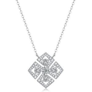 Kettingen voor vrouwen, Moissanite hanger ketting for vrouwen 100% S925 zilver D volledige diamanten kettingen bruiloft sieraden cadeau