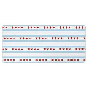 Chicago Vlag Mode Bureau Muismat Antislip Gaming Muismat Accessoires Decor 40x90cm