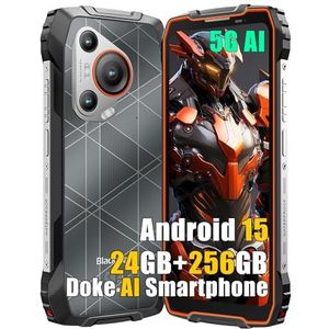Blackview BL7000 Android 15 Téléphone Portable Incassable 5G, 24Go+256Go/SD-2To AI Telephone,6.78"" FHD+,50MP AI Caméra,7500mAh Smartphone Incassable Etanche, 4G&5G,NFC,OTG,GPS,2 ans de garantie,Orange