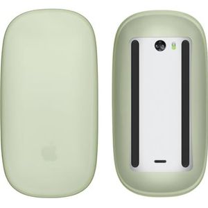 kwmobile Siliconen beschermhoes compatibel met Apple Magic Mouse 1/2 - Zachte muis hoes - Meer grip - Deels doorschijnend - pastelgeel