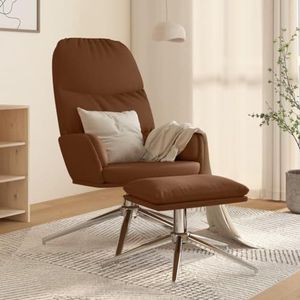 Prolenta Premium - Relaxstoel met voetensteun kunstleer bruin