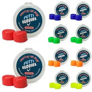 Putty Buddies Zwevende oordopjes voor zwemmen en baden (uitgevonden door arts) houden water buiten (10 paar) geassorteerd