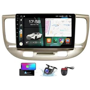 Android 13 Autoradio 9 Duim Touch Display Voor Kia RIO 2 RIO2 2005-2011 Met Draadloze Carplay Android Auto/GPS/4G WiFi/FM RDS DAB+/Buletooth 5.0/Bediening op het stuur + Camera DVR(B,NF-3)