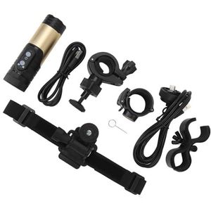 Waterdichte Fietscamera, 120 Graden Brede WiFi H.264 Compressiehelmcamera voor Motorfiets (GOLD)