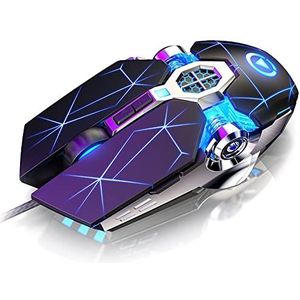 EastyGold Gaming Muis Bedrade Game Muizen USB Stille Optische Muis 3200 DPI RGB Kleurrijke Gradiënt Backlit 6 Knoppen voor Desktop Laptop Computer Gamer PC Windows Mac