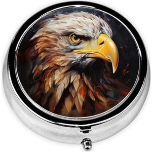 Ronde pillendoos draagbare medicijndoos voor reizen pillendoos, past zakken portefeuilles