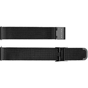 Meller Black Strap - zwart - unisex metalen horlogeband, Met bandjes