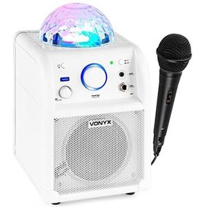 Karaoke Set met Microfoon en Echo Effect - Vonyx SBS50W - Bluetooth Speaker met Jelly Ball Licht