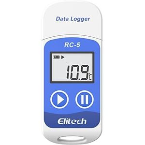 Elitech RC-5 Mini USB Temperatuur Data Recorder, Hoge Precisie Sensor, 32000 Opnamecapaciteit Punten (1PC)