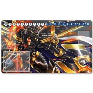 Four leaves 20220720 - Board Game Digimon TCG Playmat + Free Protective Bag Digimon speelmat TCG Card Game Mouse Pad Table Mat grootte 60 x 35 cm, compatibel met Digimon MTG TCG CCG YGO