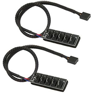 PC-ventilatorhub - 2-delige PWM-ventilatorhub - Hoge Flexibiliteit voor Computer