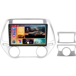 Android 15 GPS Navigation Stereo voor Hyundai i20 2008-2012 9 Inch 2 Din Car Stereo Radio met CarPlay AHD Omgekeerd beeld Bedieningselementen op het stuur Bluetooth(A1 1G+32G)