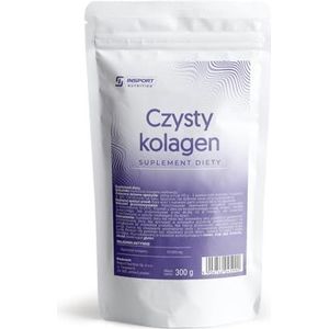 Puur collageen - 300g Poeder - 10.000 mg collageenhydrolysaat per dagelijkse portie - Neutrale smaak - Hooggedoseerd collageen - Lekvrije verpakking met ritssluiting - Doypack - INSPORT Nutrition