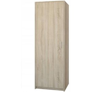 Home Collective Moderne kledingkast met 1 deur | kast met kledingstang en plank | ruimtebesparende hoge kast voor slaapkamer, hal, kinderkamer | 42x55x180 cm (BxDxH) | Sonoma