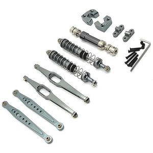 Metalen Upgrade Kit for WLtoys 1/12 124006 12423 12427 12428 12429 RC Auto Onderdelen(Dark Grey)