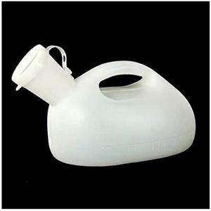 2000 Ml Urinoirs For Mannen Met Morsbestendig Dopdeksel, Draagbare Plastic Plasflessen Met Handbediening, Mannelijk Urinoir Urine-opvangcontainer For Ziekenhuis, Incontinentie, Ouderen, Autorijden, Ka