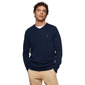 Polo Club Basic V-hals Trui in Gemêleerd Heren - 100% Katoen - Pullover V-Neck