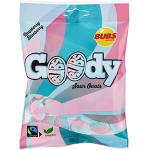 Bubs Goody Sour Ovals Raspberry Karamel 2 pak of 90g