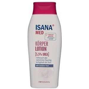 ISANA MED Bodylotion (5,5% ure) – vochtinbrengende verzorging voor zeer droge huid, met panthenol en allantoïne, microbioom balans, rustgevend en gladmakend, zonder microplastic, 250 ml