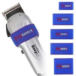 Professionele Barber Clipper Grip 5 stuks, antislip Barber Clipper bands, hittebestendigheid Kapper mouw voor tondeuse, kapper tondeuse gereedschap (Blauw)