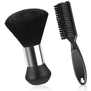 Shaorangrang 2 stuks Neck Duster kappersborstel voor los haar, professionele kappersborstel, zachte haardressing trimmer, elektrische tondeuse reinigingsborstel, haardressing borstel, nekstofborstel