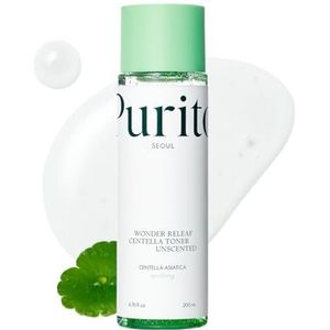 PURITO Centella Ongeparfumeerde toner, 200 ml, Korean Centella, voor de gevoelige huid, verzachtende gezichtstoner voor gezicht, K-beauty, Koreaanse huidverzorging
