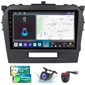 Voor Suzuki Vitara 4 2014-2018 Android 13 Carplay Autoradio, 9 inch Scherm Radio Wireless Android Auto Bluetooth Handsfree 4G WiFi FM/RDS/DAB+ Radio HiFi Achteruitkijkcamera + DVR(NF-5)