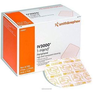 Smith & Nephew Opsite Iv 3000 Dressing 2-3/8 ""X 2-3/4"". Handlevering Vocht Responsive katheter Dressing