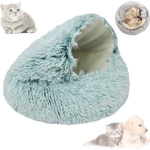 cozy cocoon pet bed for dogs,Cozy Cocoon Pet Bed,Winter Pet Plush Bed,Winter Pet Bed,Cozy Nook Pet Bed for Dogs, Cat Bed Round Hooded Cat Bed Cave (Small,Green)