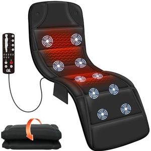 CILI Massagemat voor het hele lichaam met warmte, rugmassagepad met vibratie, full-body massageapparaat voor pijn, zwart