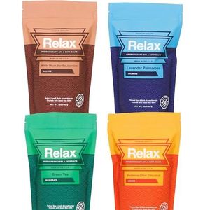 Escape Aromatherapy Bath Crystals - Pack van 4, 22 oz - All Natural Dead Sea Salten - Aroma Therapie Voor Hottub, Spa & Whirlpool door Relax Spa & Bath