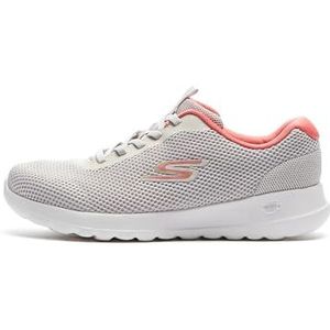 Skechers Go Walk Joy Light Motion Sneaker voor dames, Off White Textiel Roze Trim, 41 EU